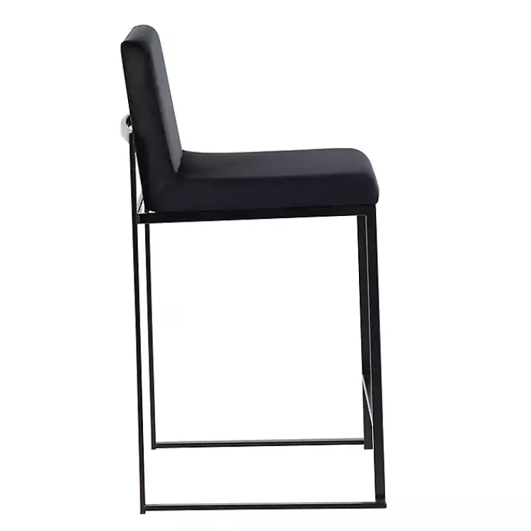 Kirklands Home Fiji Velvet Counter Stools, Set of 3 Black Best
