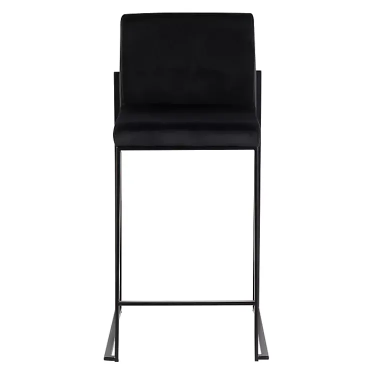 Kirklands Home Fiji Velvet Counter Stools, Set of 3 Black Best