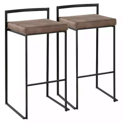 Kirklands Home Fiji Stackable Bar Stools, Set of 2 Brown Hot