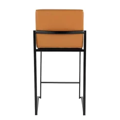 Kirklands Home Fiji Camel Faux Leather Counter Stools, Set of 2 Tan New
