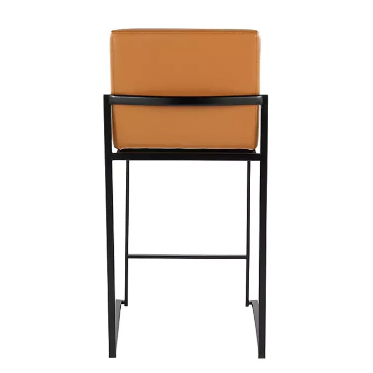 Kirklands Home Fiji Camel Faux Leather Counter Stools, Set of 2 Tan New