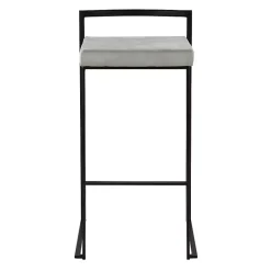 Kirklands Home Fiji Stackable Bar Stools, Set of 2 Gray Best