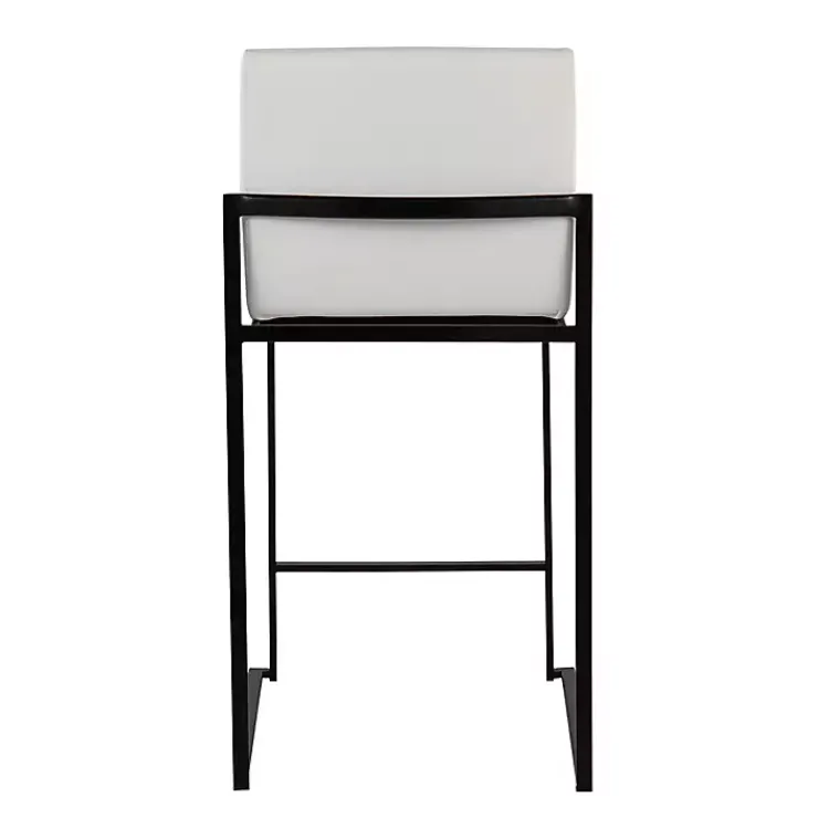 Kirklands Home Fiji Faux Leather Counter Stools, Set of 3 White Clearance