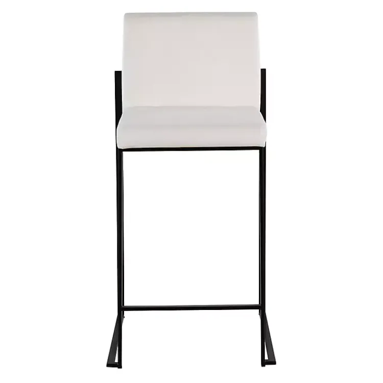 Kirklands Home Fiji Velvet Counter Stools, Set of 3 White New