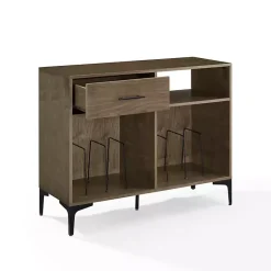 Kirklands Home Finn Record Storage Media Cabinet Brown Best