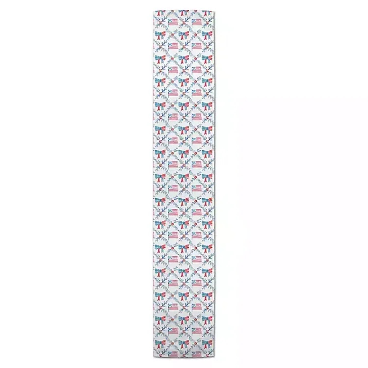 Kirklands Home Flags and Bows 4th of July Table Runner, 72 in. Discount
