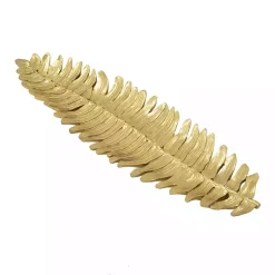 Decorative Trays>Kirklands Home Flat Feather Tray Gold