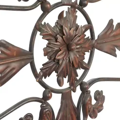 Kirklands Home Fleur De Lis Metal Cross Wall Plaque Brown Sale