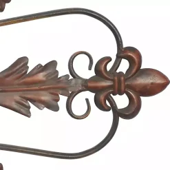 Kirklands Home Fleur De Lis Metal Cross Wall Plaque Brown Sale
