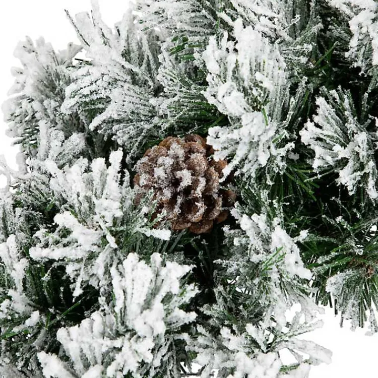 Christmas Wreaths>Kirklands Home Flocked Angel Pine Wreath