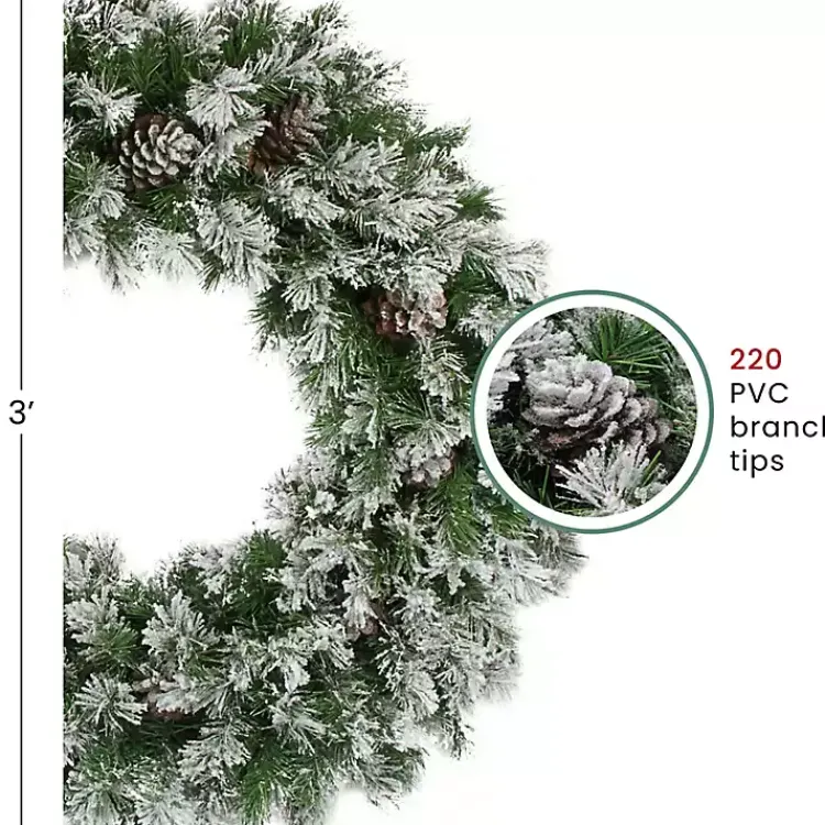 Christmas Wreaths>Kirklands Home Flocked Angel Pine Wreath