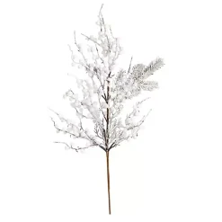 Stems & Bouquets>Kirklands Home Flocked Holly Berry Stems, Set of 3 White