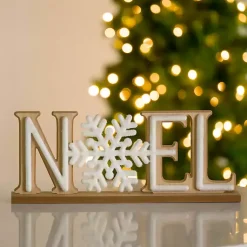 Christmas Decorations>Kirklands Home Flocked Noel Tabletop Sign