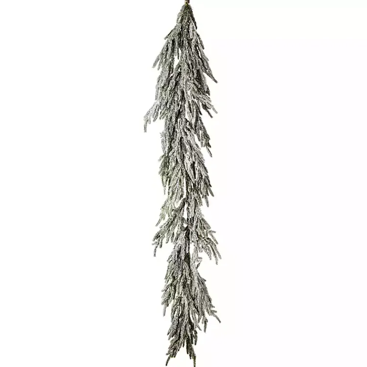 Christmas Arrangements & Garland>Kirklands Home Flocked Norfolk Pine Garland