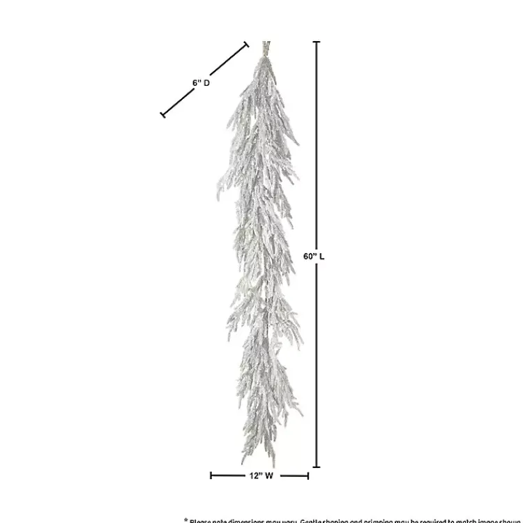 Christmas Arrangements & Garland>Kirklands Home Flocked Norfolk Pine Garland