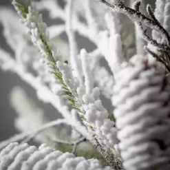 Christmas Wreaths>Kirklands Home Flocked Twig and Pinecone Christmas Wreath