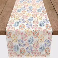 Easter Decorations>Kirklands Home Floral Easter Eggs Table Runner, 90 in.
