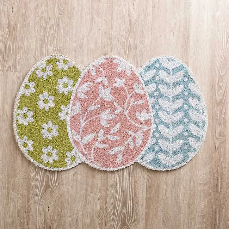 Kirklands Home Floral Eggs Coir Doormat Hot