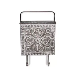 Kirklands Home Floral Embossed Metal Wall Pocket Sale