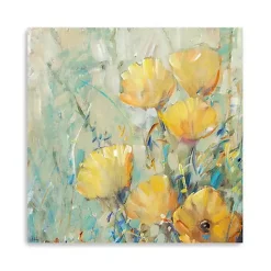 Kirklands Home Floral Expression II Giclee Canvas Art Print Yellow New