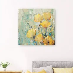 Kirklands Home Floral Expression II Giclee Canvas Art Print Yellow New