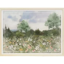 Kirklands Home Floral Field Framed Art Print Green Discount