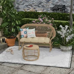 Kirklands Home Floral Find Me on the Patio Outdoor Pillow Clearance
