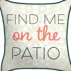 Kirklands Home Floral Find Me on the Patio Outdoor Pillow Clearance