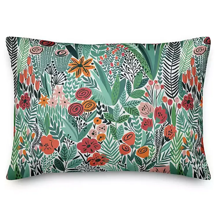 Kirklands Home Floral Forest Outdoor Accent Pillow