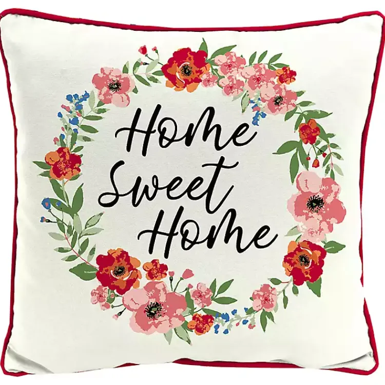 Kirklands Home Floral Home Sweet Home Outdoor Pillow Outlet