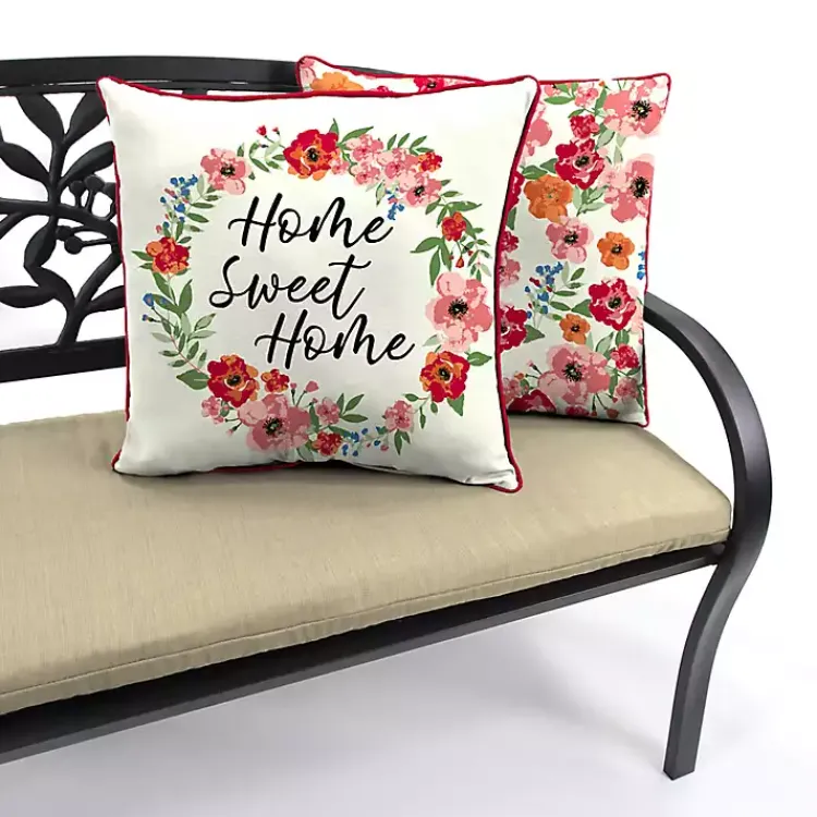 Kirklands Home Floral Home Sweet Home Outdoor Pillow Outlet