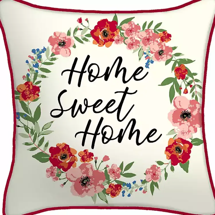 Kirklands Home Floral Home Sweet Home Outdoor Pillow Outlet