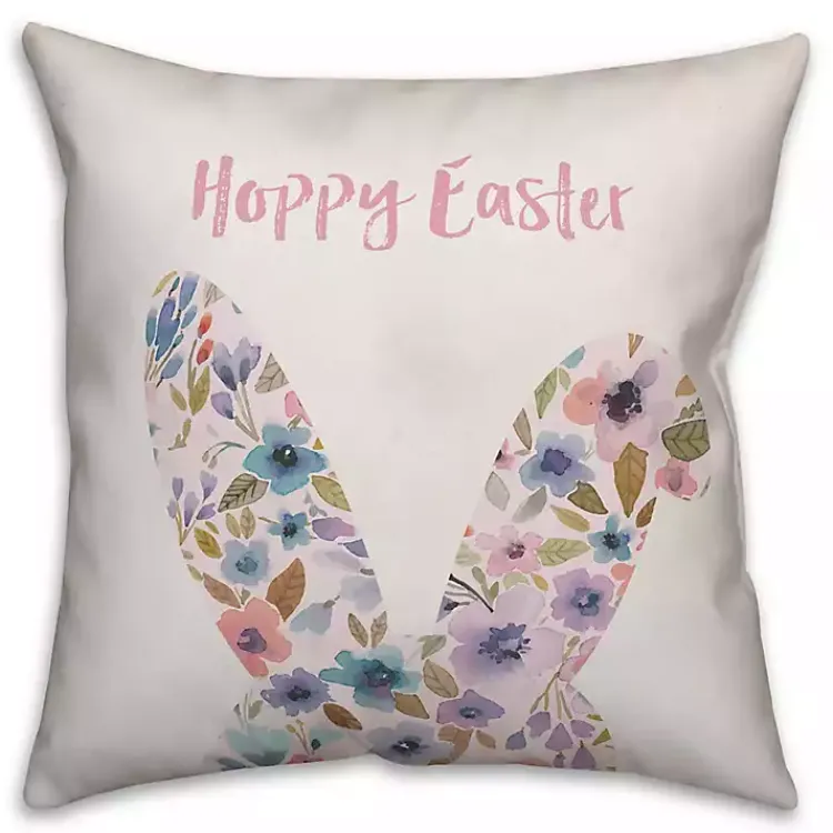 Easter Decorations>Kirklands Home Floral Hoppy Easter Pillow