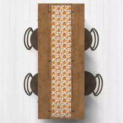 Fall>Kirklands Home Floral Pumpkin Patch Table Runner, 90 in.