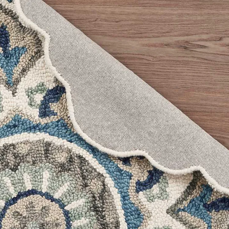 Kirklands Home Floral Round Edged Area Rug, 6 ft. Clearance