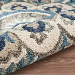 Kirklands Home Floral Round Edged Area Rug, 6 ft. Clearance