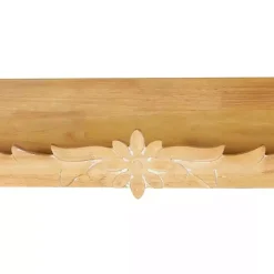 Kirklands Home Floral Scroll Natural Wood Wall Shelf Outlet