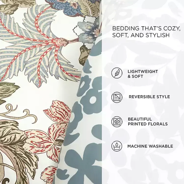 Kirklands Home Floral Sydney Reversible 3-pc. Queen Comforter Set Multi Hot