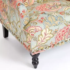 Kirklands Home Floral Tufted Rebecca Accent Chair Pink Outlet