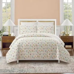 Kirklands Home Floral Wallpaper 3-pc. King Quilt Set New