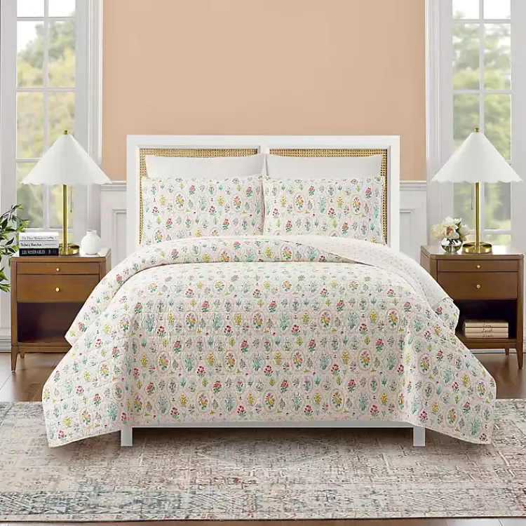 Kirklands Home Floral Wallpaper 2-pc. Twin Quilt Set