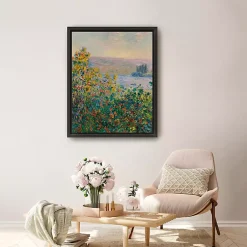 Kirklands Home Flower Beds at Vetheuil Framed Canvas Art Print Multi Online