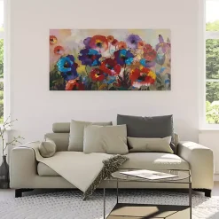 Kirklands Home Flower Garden Canvas Wall Art Clearance