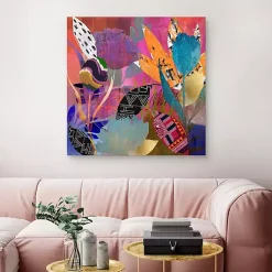 Kirklands Home Flower Power Canvas Art Print, 35x35 in. Multi Discount