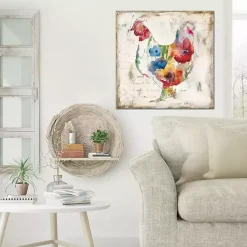 Kirklands Home Flowered Hen Canvas Art Print Multicolor Clearance