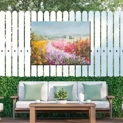 Kirklands Home Flowering Footpath Outdoor Canvas Art Print Hot