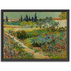 Kirklands Home Flowering Garden Path Canvas Art Print, 42x32 in. Green Discount