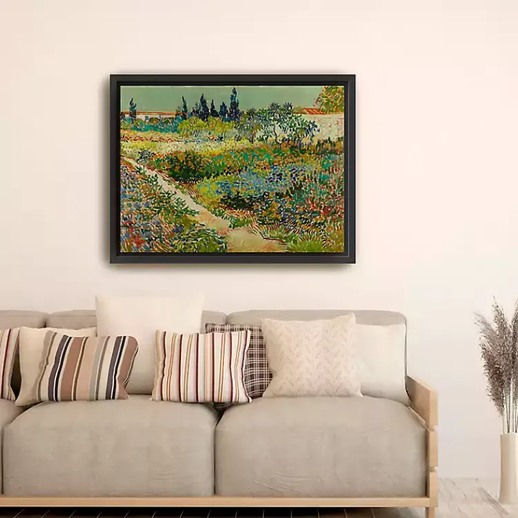 Kirklands Home Flowering Garden Path Canvas Art Print, 42x32 in. Green Discount