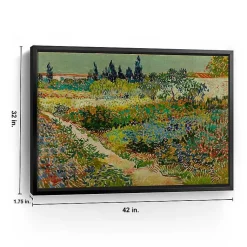 Kirklands Home Flowering Garden Path Canvas Art Print, 42x32 in. Green Discount