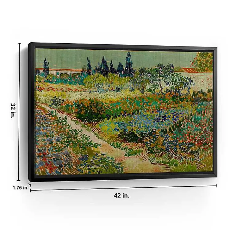 Kirklands Home Flowering Garden Path Canvas Art Print, 42x32 in. Green Discount